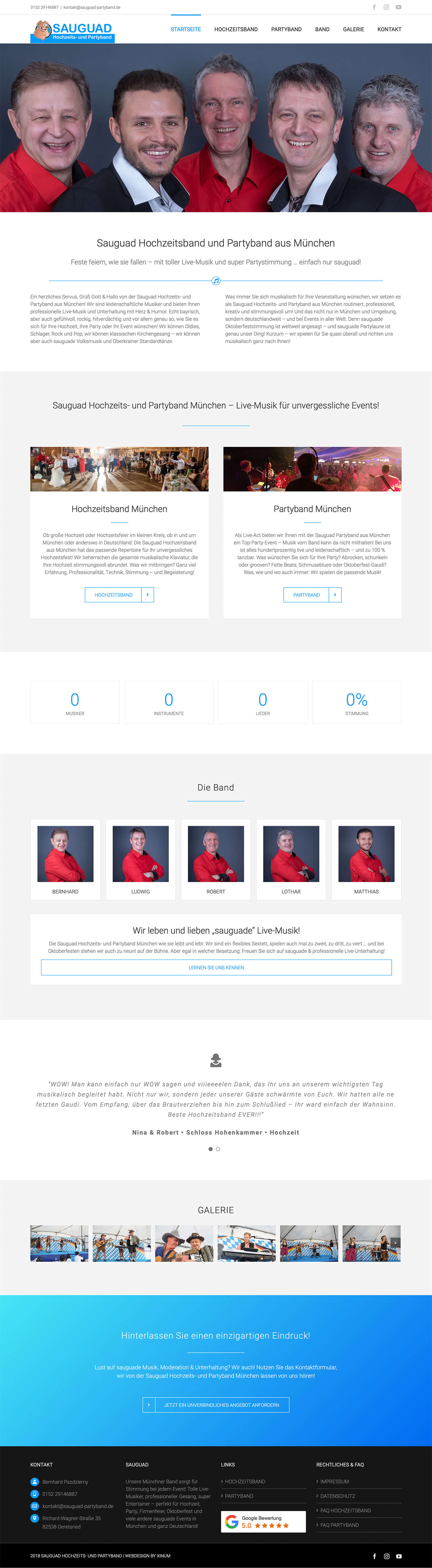 Website Sauguad Partyband