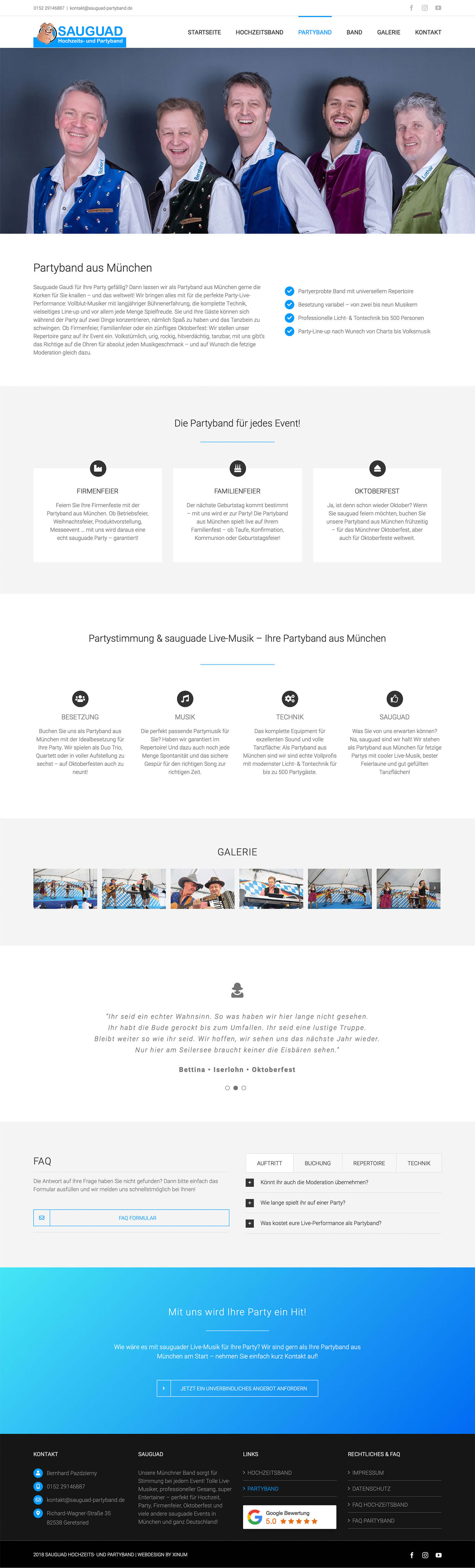 Website Sauguad Partyband