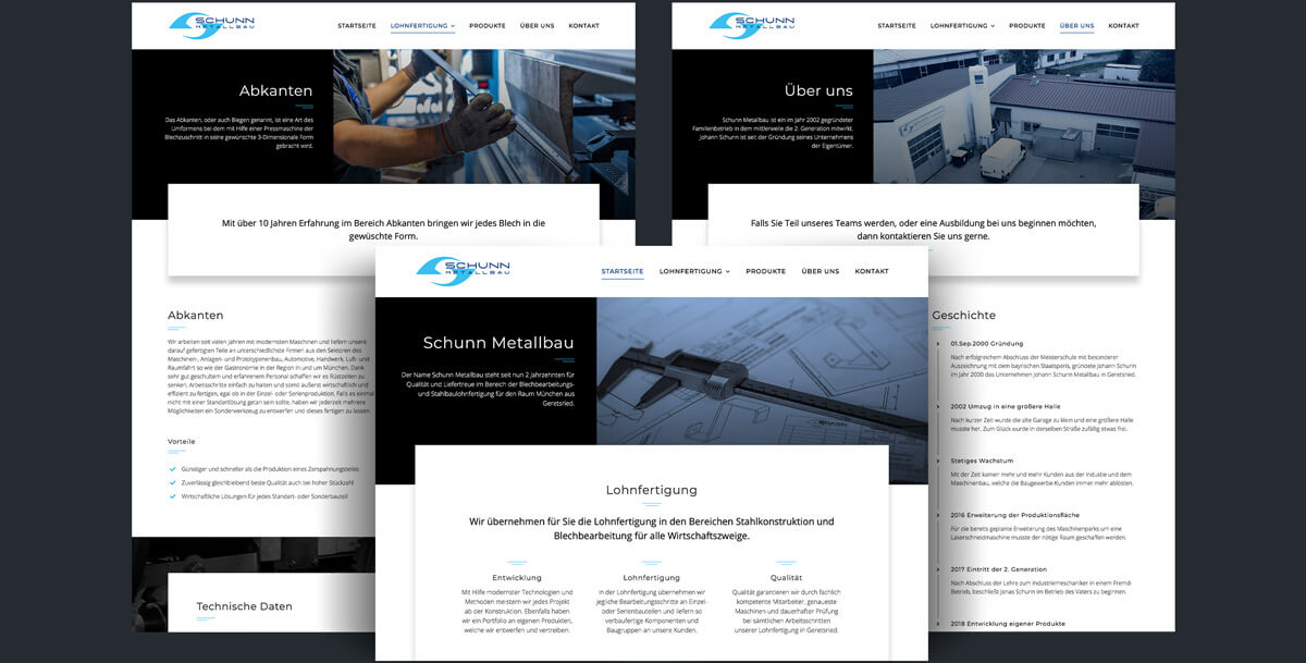 Website Schunn Metallbau